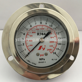 HF 60MM 80MM 2.5" 3" 10 / 16 MPA Liquid filled Refrigerant Freon CO2 R744 Pressure Gauge Manometer