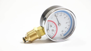 HF Stainless Steel Bezel 0-120 0-150 0-4bar 0-10bar Bottom and back Connection Thermo-Manometer Temperature Pressure Gauge