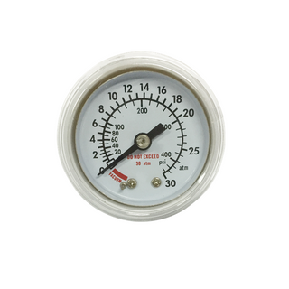 HF High quality white plastic case Medical 0-30 atm 400psi medical balloon inflation device use pressure gauge