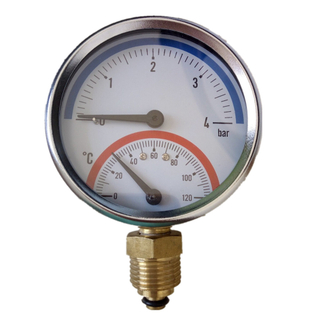 50MM steam boiler portable temperature pressure gauge